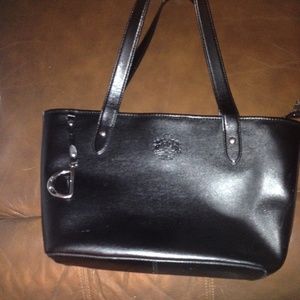 Ralph Lauren Black Leather Tote
